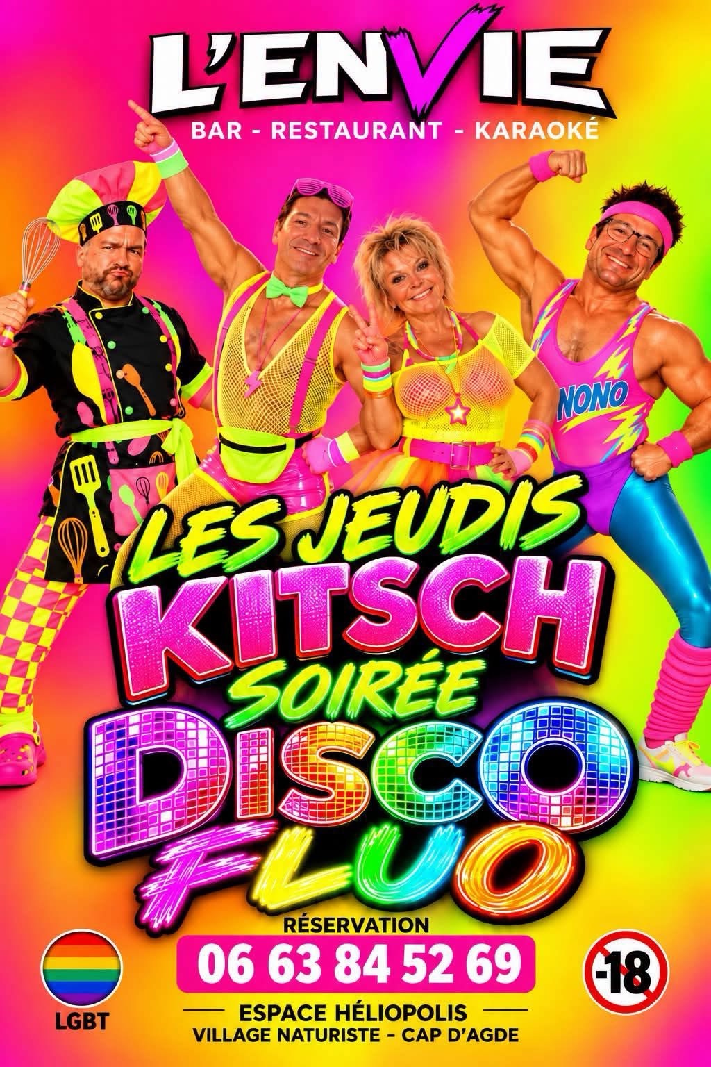 Affiche Les Jeudis Kitsch - Soirée Disco Fluo