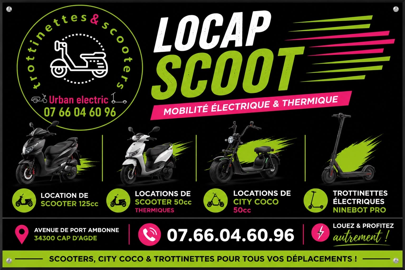 Locap Scoot vélo trottinette scooter bike au Village Naturiste du Cap d'Agde — photo 3